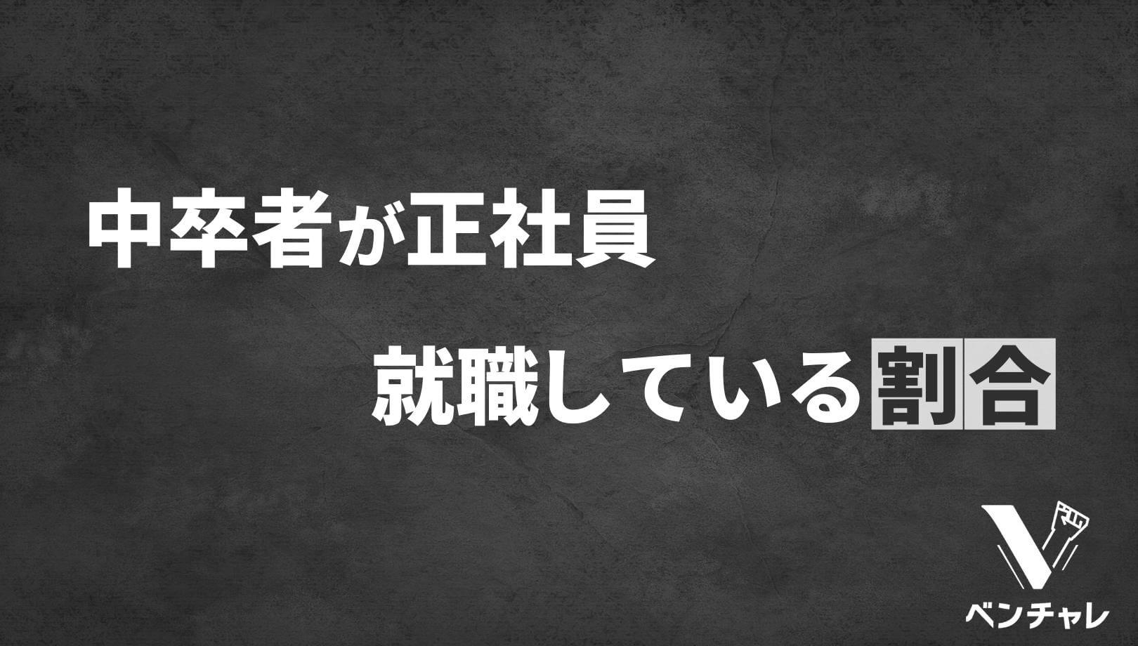 中卒者の割合を徹底解説 正社員就職率や中卒の学歴を挽回する2つの選択肢についても紹介 ベンチャレ